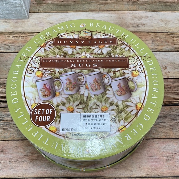 Set Of 4 Easter Ceramic Mugs Coffee/Cocoa Bar - Picture 9 of 14